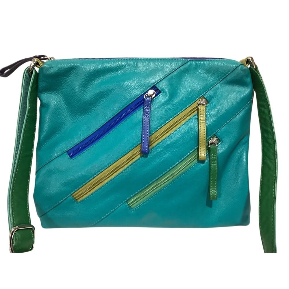 ILI Leather Purse Cross Body  9" x 11"